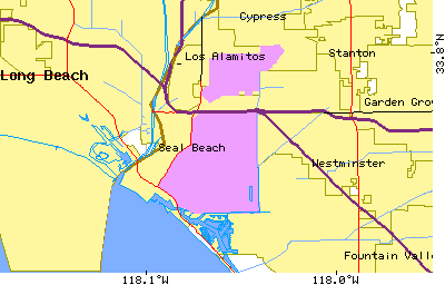 [Closeup Map of Seal Beach]