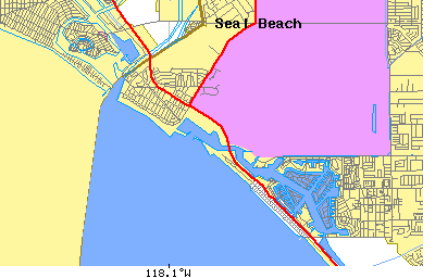 [Real Closeup Map of Seal Beach]